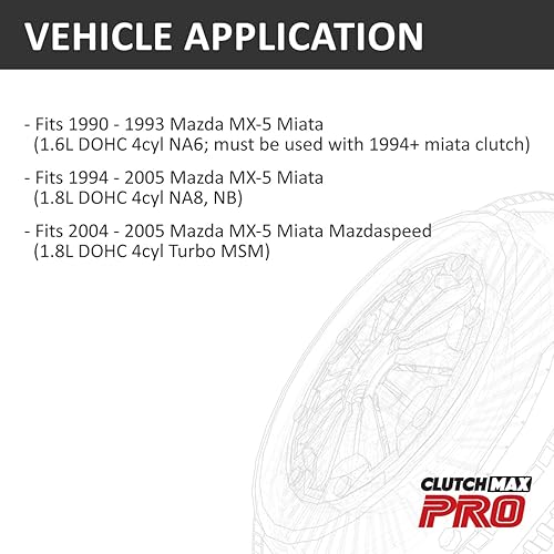 Miniatura 2 de ClutchMax PRO Performance Chromoly - Volante de embrague compatible con Mazda MX-5 Miata 1.6L 1994-2005 MX-5 Miata 1.8L 2004 2005 Miata Mazdaspeed