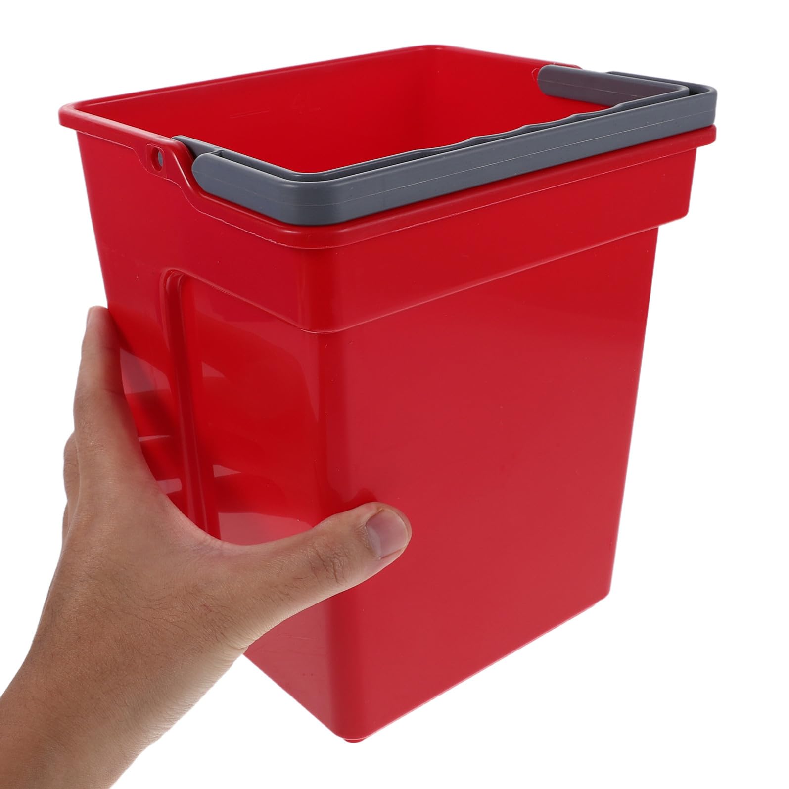 SHINEOFI 2 Cubos de Plástico Diseño Moderno con Asa y Operación Rápida Contenedores Multiusos para Carrito de Limpieza Profesional para Residuos y Agua en Espacios Comerciales