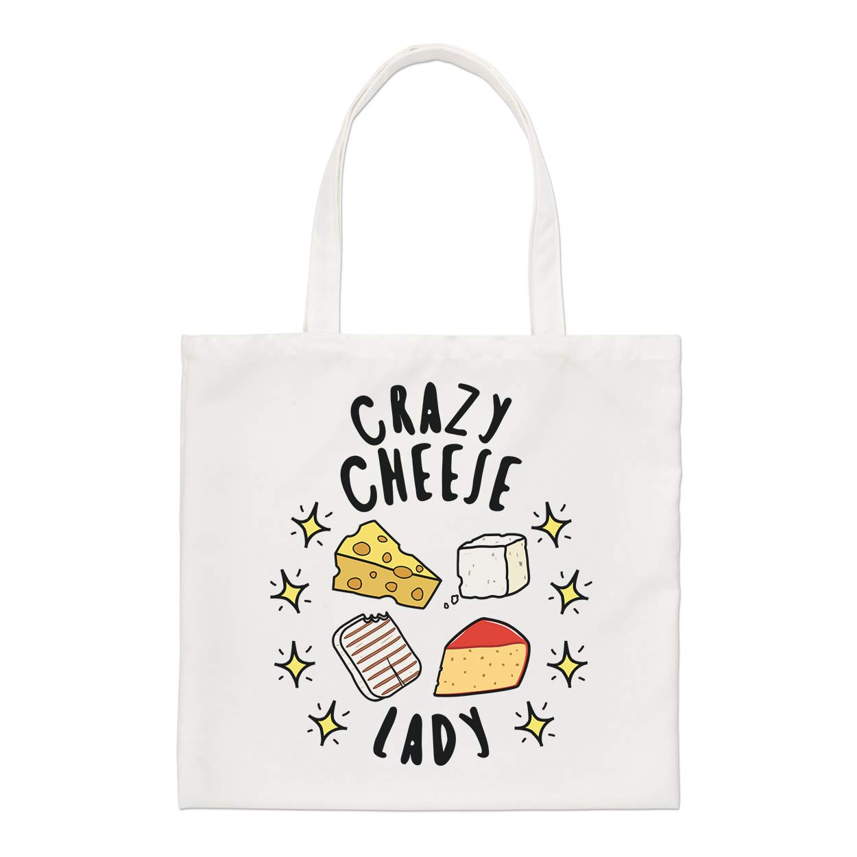Crazy Cheese Lady Stars Regular Tote Bag