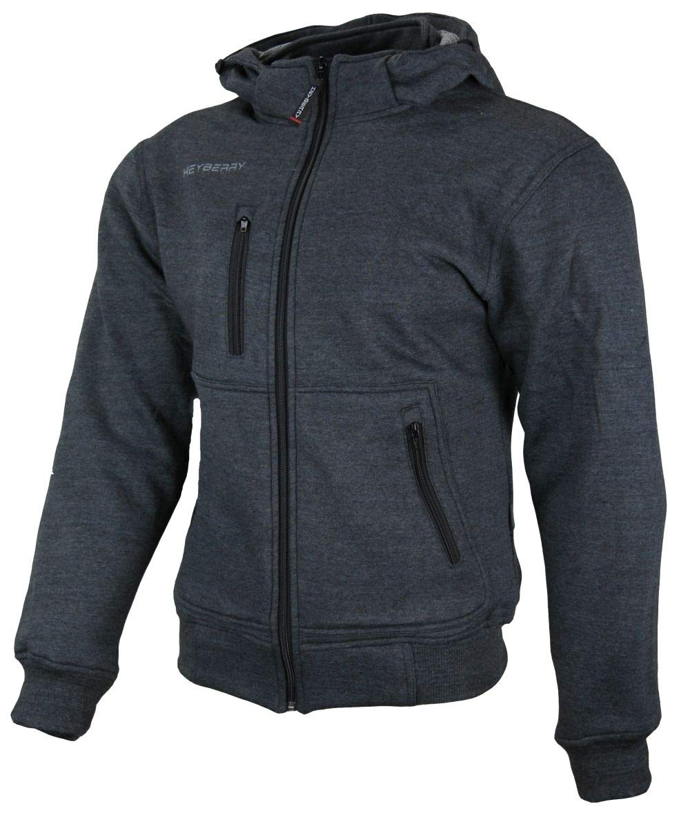 HEYBERRY Damen Hoody Motorradjacke Roller Hoodie mit Aramid Protektoren S bis XXL