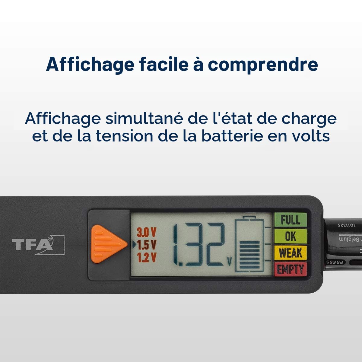 TFA Dostmann BatteryCheck testeur universel piles AAA AA C D 9V