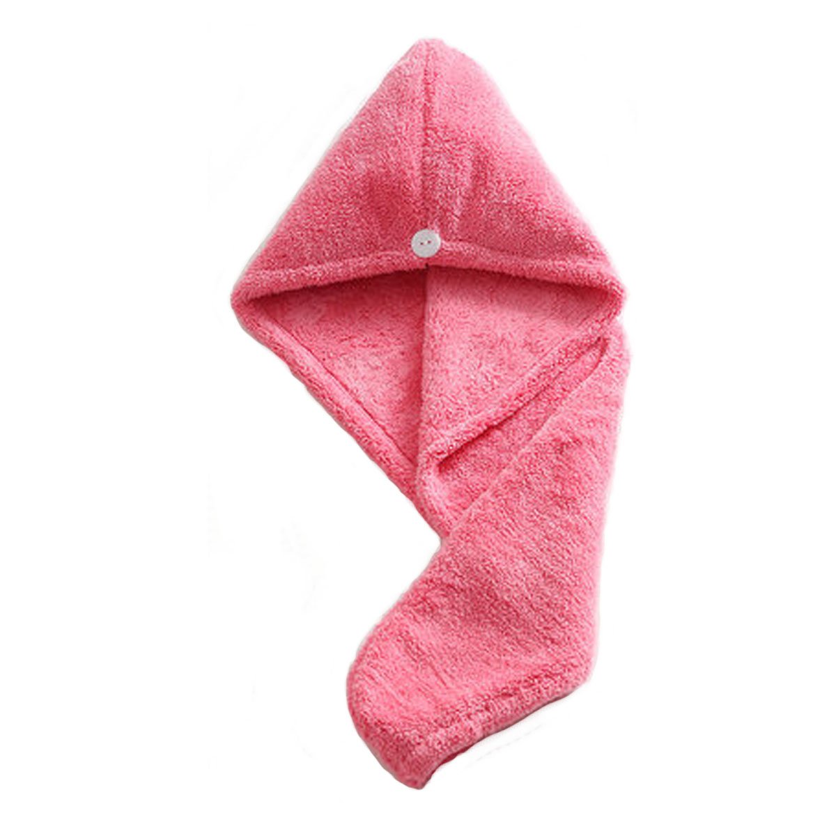 Topkey Pink Microfiber Hair Turban Towel Wrap Super Absorbent Hair Towel For Kids And Adults For Long Short Hair Drying