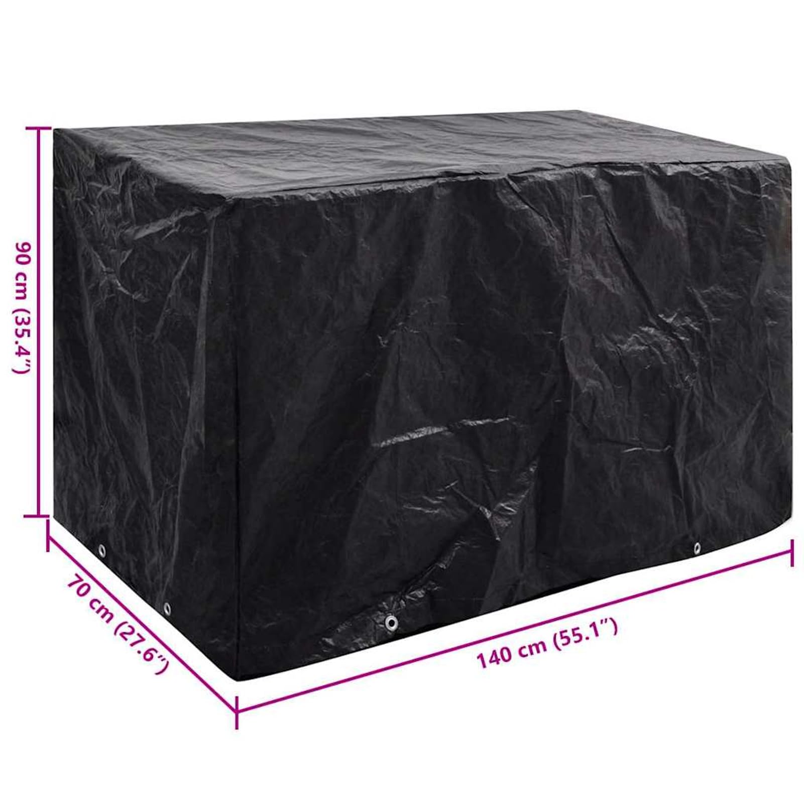 Gecheer Copertura per Mobili da Giardino con 8 Occhielli 140x70x90 cmSet relax per patio