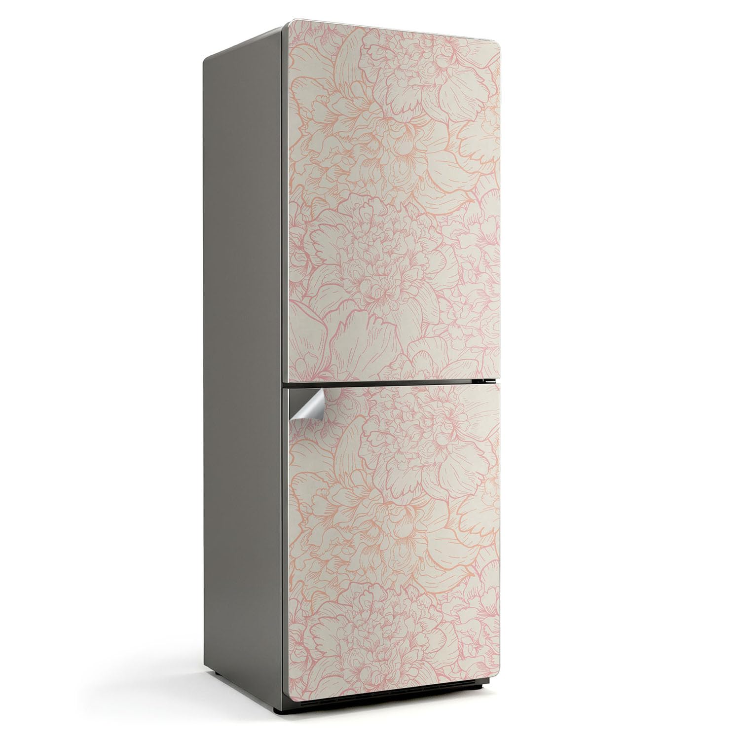 Autocollant pour réfrigérateur 70x190 cm motif floral en lignes sticker protection cuisine