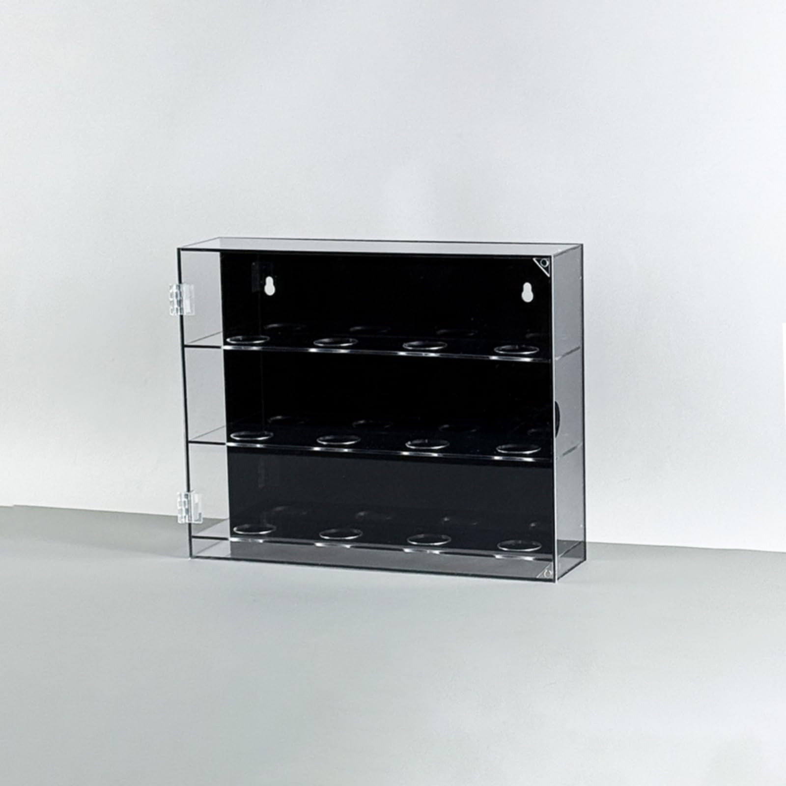 Exhibidor Acrílico con Triple Niveles Montado en ed Caja Sombra Acrílica Resisn Al Polvo Vitrina para portistas, Oficina , Style to 1