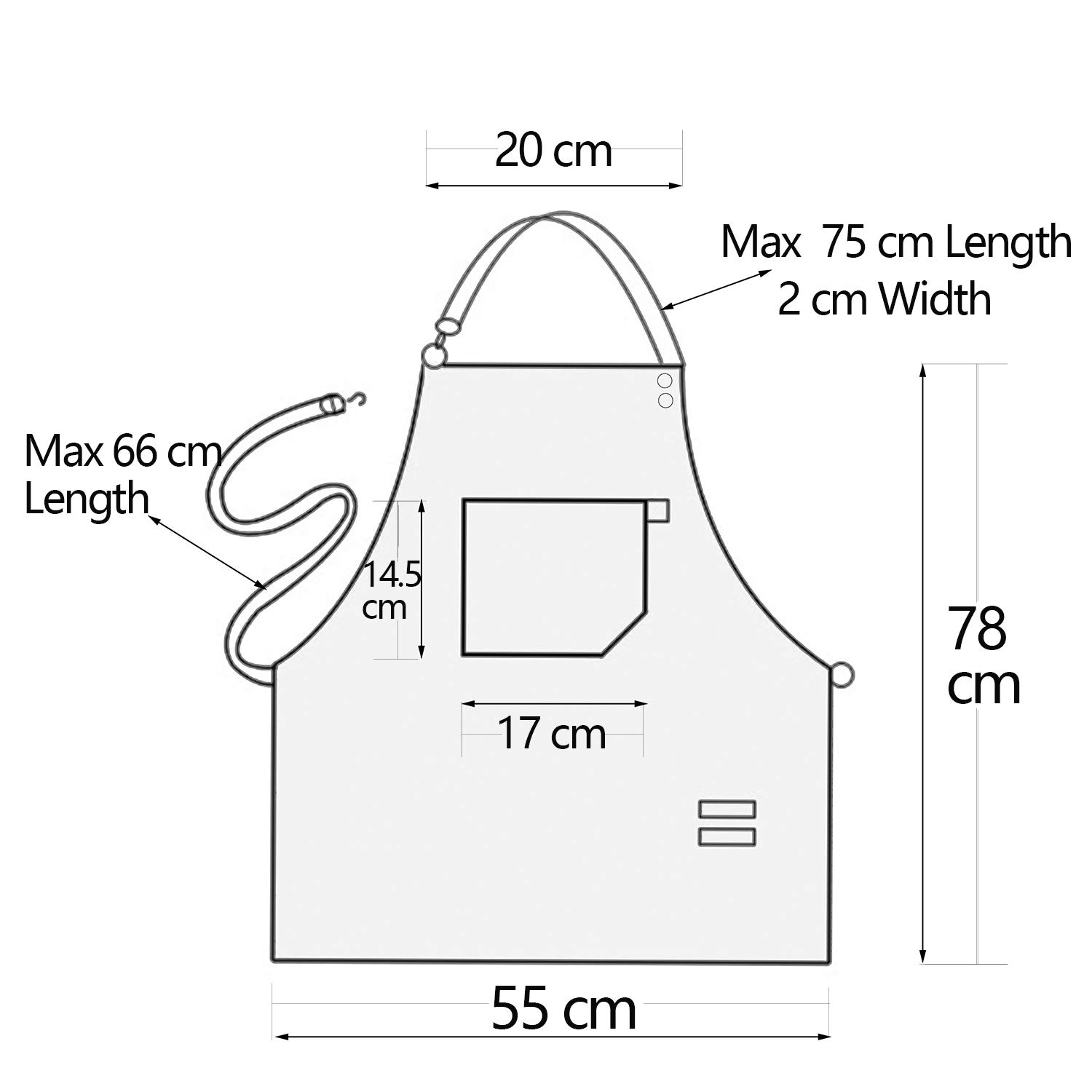 Leinwand Schürzen, Schwerlast 16oz Canvas Tool Schürze, Metall Hardware Verstärkung Chef Schürze mit Tasche Extra Lange Riemen Verstellbar M-XXL