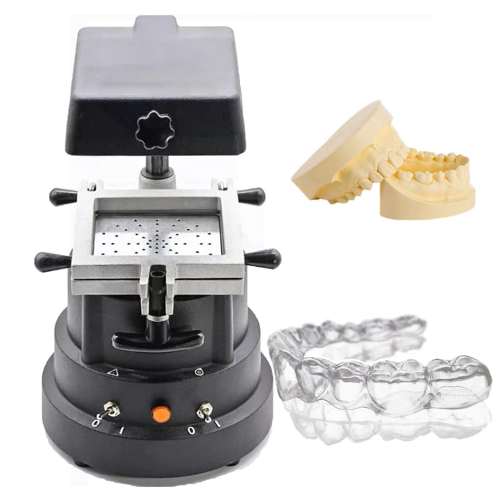 1200W Dental Vacuum Forming Machine, Automatyczna maszyna do formowania próżniowego do produkcji retainerów/ortodontycznych arkuszy termoformujących do wielu zastosowań klinicznych