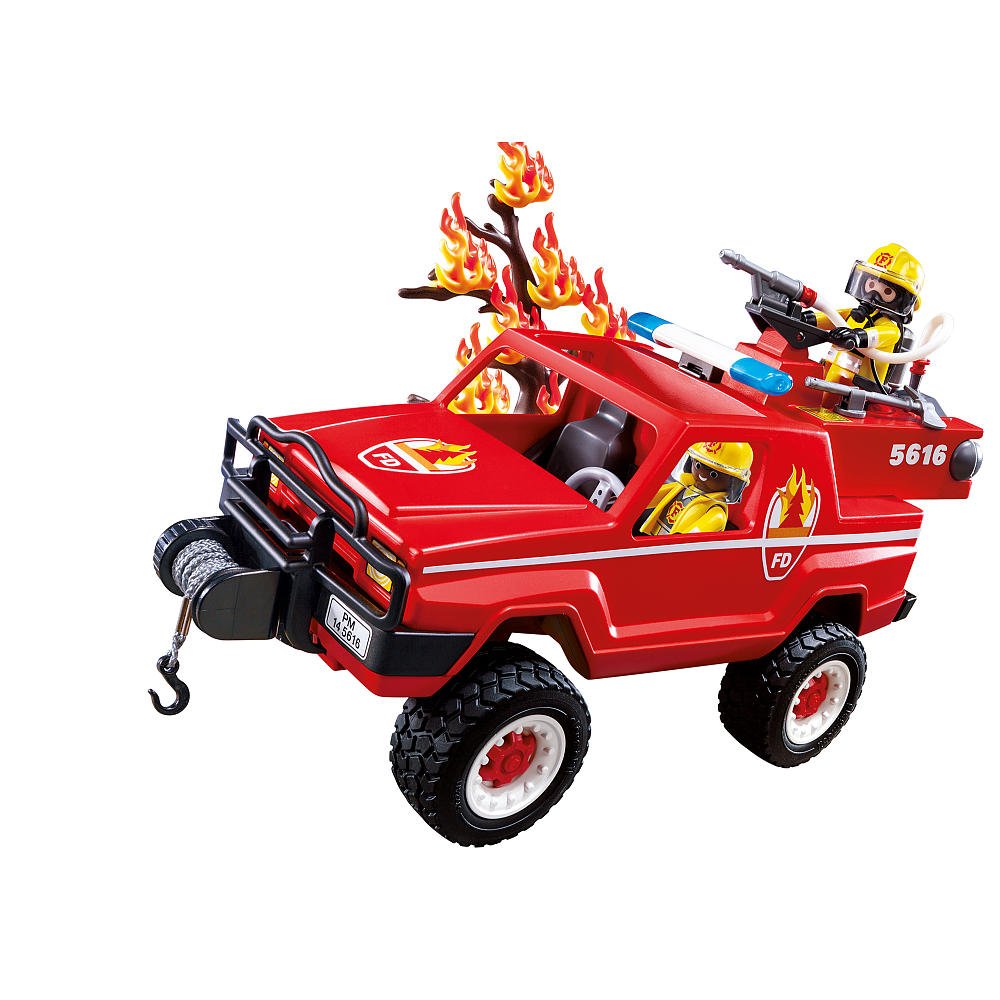 Geobra Exclusive Playmobil Rare Fire Truck with Working Water Pump