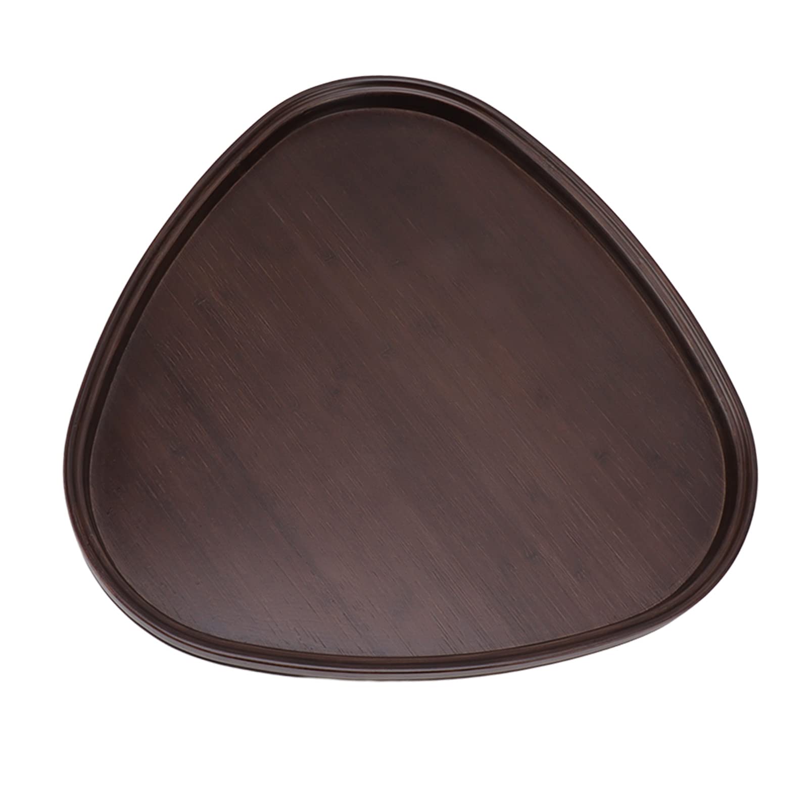 SIXRUN Vassoio da Portata in Legno, Vassoio da tè Triangolare in Legno per Snack e Bevande Al caffè, Materiale Facile da Pulire, Elegante Organizer da Tavolo per l'uso del Tavolo da Pranzo (Grande)