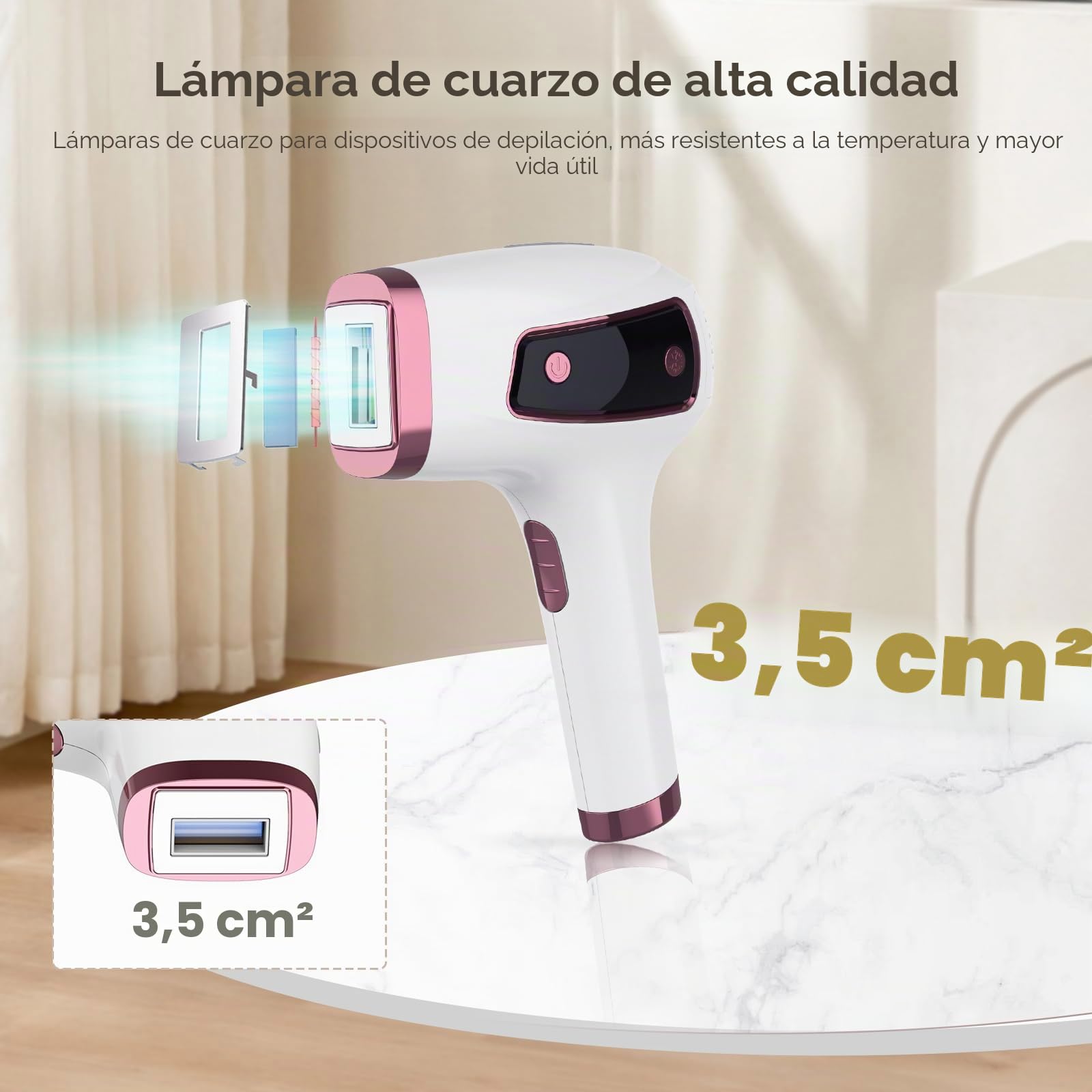 MLAY IPL Depilación con hielo, dispositivo de depilación láser sin dolor, 5 niveles de energía, energía 18J y flash automático, depilación láser en casa para bikinis, axilas