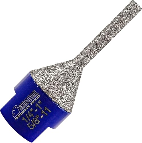 Miniatura 11 de SHDIATOOL Brocas de fresado de dedo de diamante de 0.394 in de ampliación y formación de agujeros existentes de bisel redondo para azulejos
