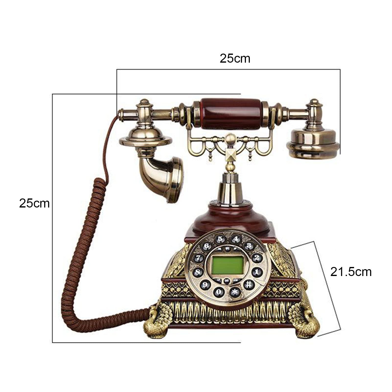 Téléphone à combiné rétro de Style européen téléphone Fixe Filaire Vintage téléphone à la Maison à l'ancienne avec sonneries rétro