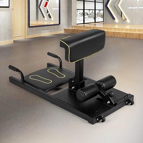 Máquina de fitness 8 en 1 para sentadillas profundas, equipo de entrenamiento de piernas en cuclillas Sissy con almohadilla ajustable para