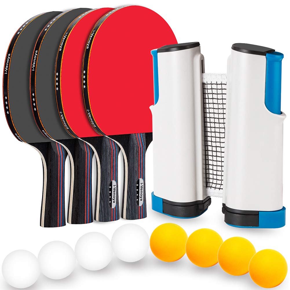 Buy Ping Pong Set with Retractable Table Tennis Net and Posts, Portable