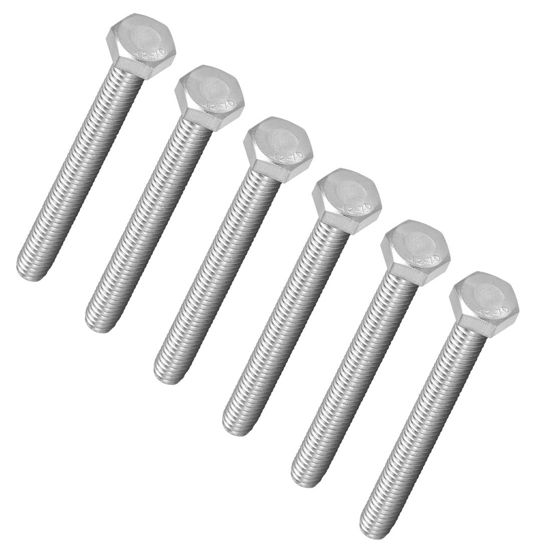 TA-VIGOR M8 x 80mm Hex Bolts, 304 Stainless Steel Fully Threaded M8 Bolts