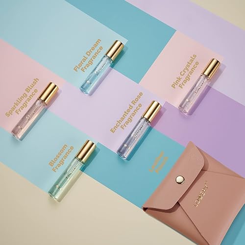 Miniatura 5 de LOVERY Mini perfume para mujer, juego de regalo de 5 fragancias florales para mujer, muestras de botellas de 0.3 fl oz, juegos de muestra de perfume