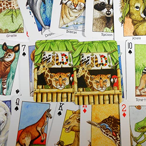 Wild! Deck Of Playing Cards - Features Wild Animal Artwork By Peter Wood With A Unique Seek-N-Find Feature Where You Find Hidden Images #TOP4
