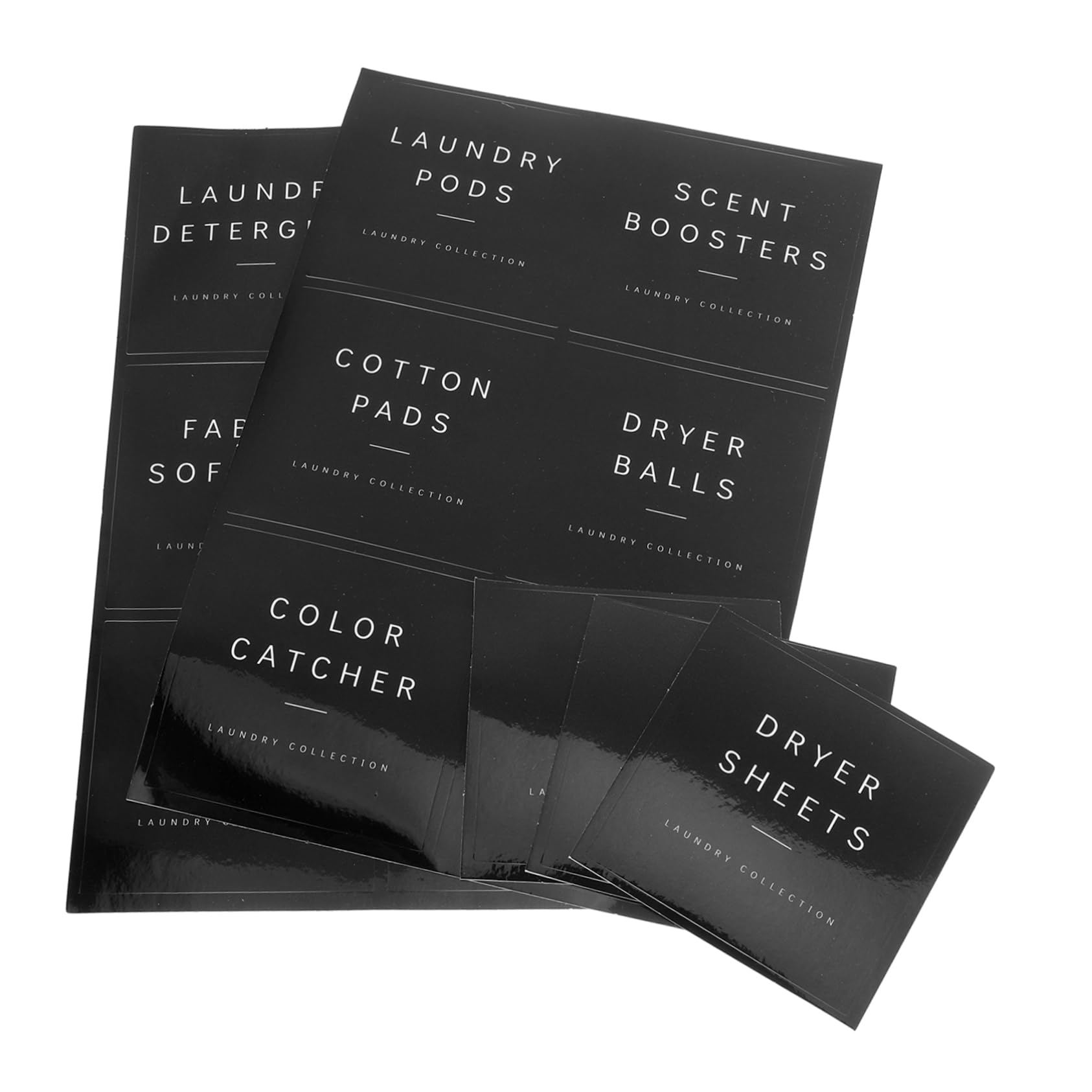 Zerodeko Bathroom Labels for Bottles 15 Pack Laundry Stickers Simple Application for Easy Organization