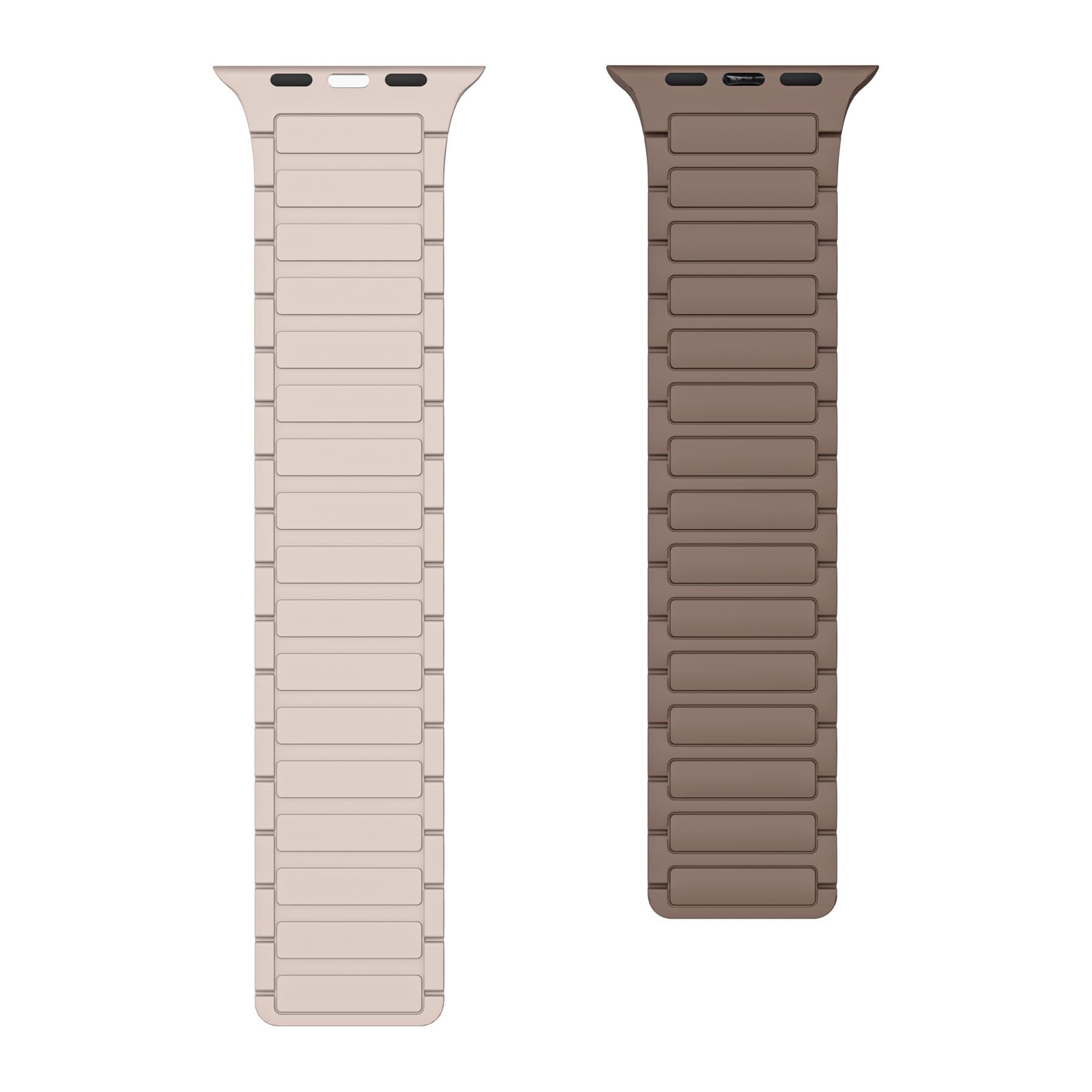 Correas magnéticas de diseño de lujo compatibles con Apple Watch Band Ultra de 49 mm, 45 mm, 44 mm, 42 mm, pulsera deportiva de silicona suave impermeable para iWatch Series 9/8/7/6/5/4/3/2/1