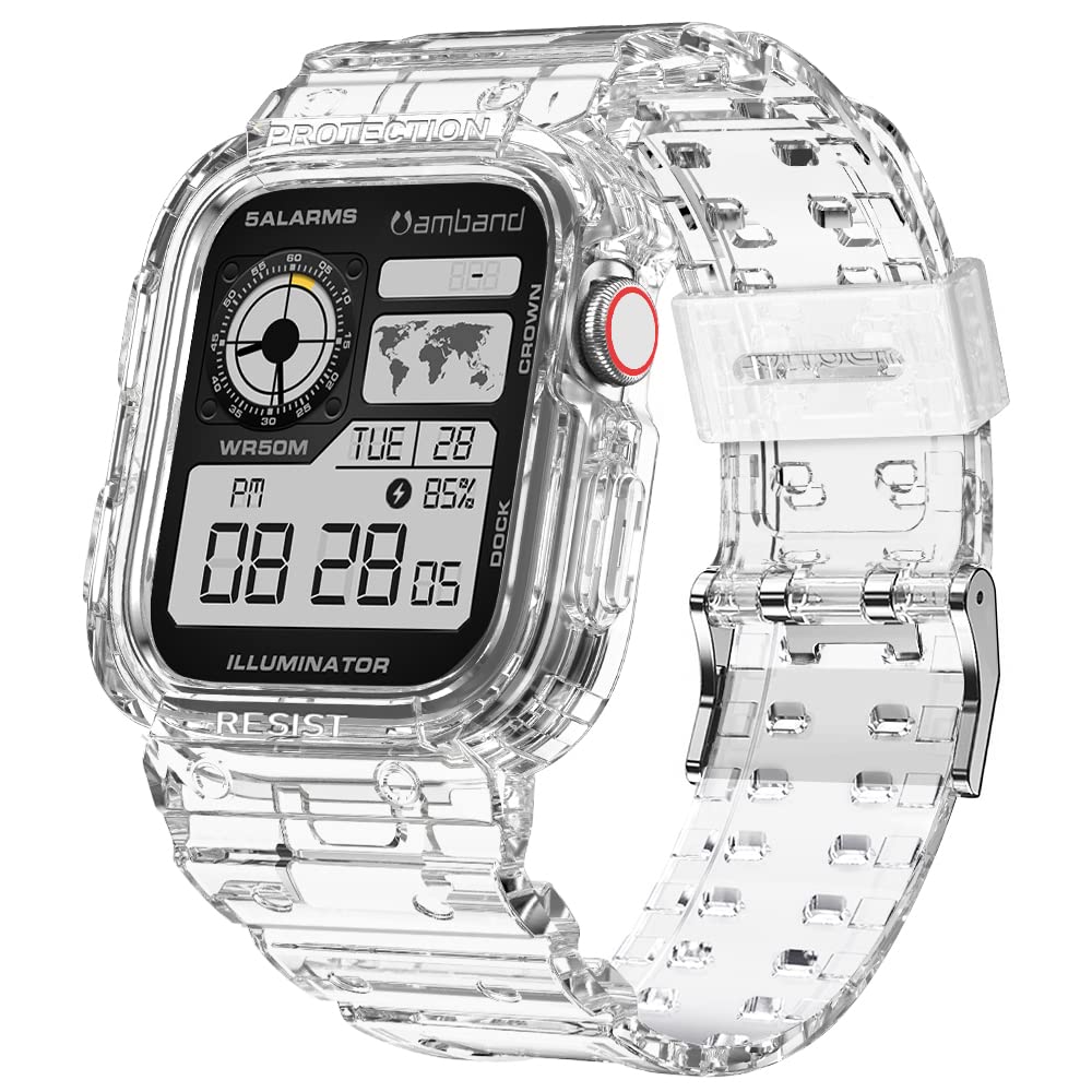 Buy Compatible For Apple Watch Band 45mm 44mm 42mm With Bumper Case Amband Rugged Men Bands For Apple Watch Se And Iwatch Series 7 6 5 4 3 2 1 Sport Military Buy Compatible For Apple Watch Band 45mm 44mm 42mm With Bumper Case Amband Rugged Men Bands For Apple Watch Se And Iwatch Series 7 6 5 4 3 2 1 Sport Military