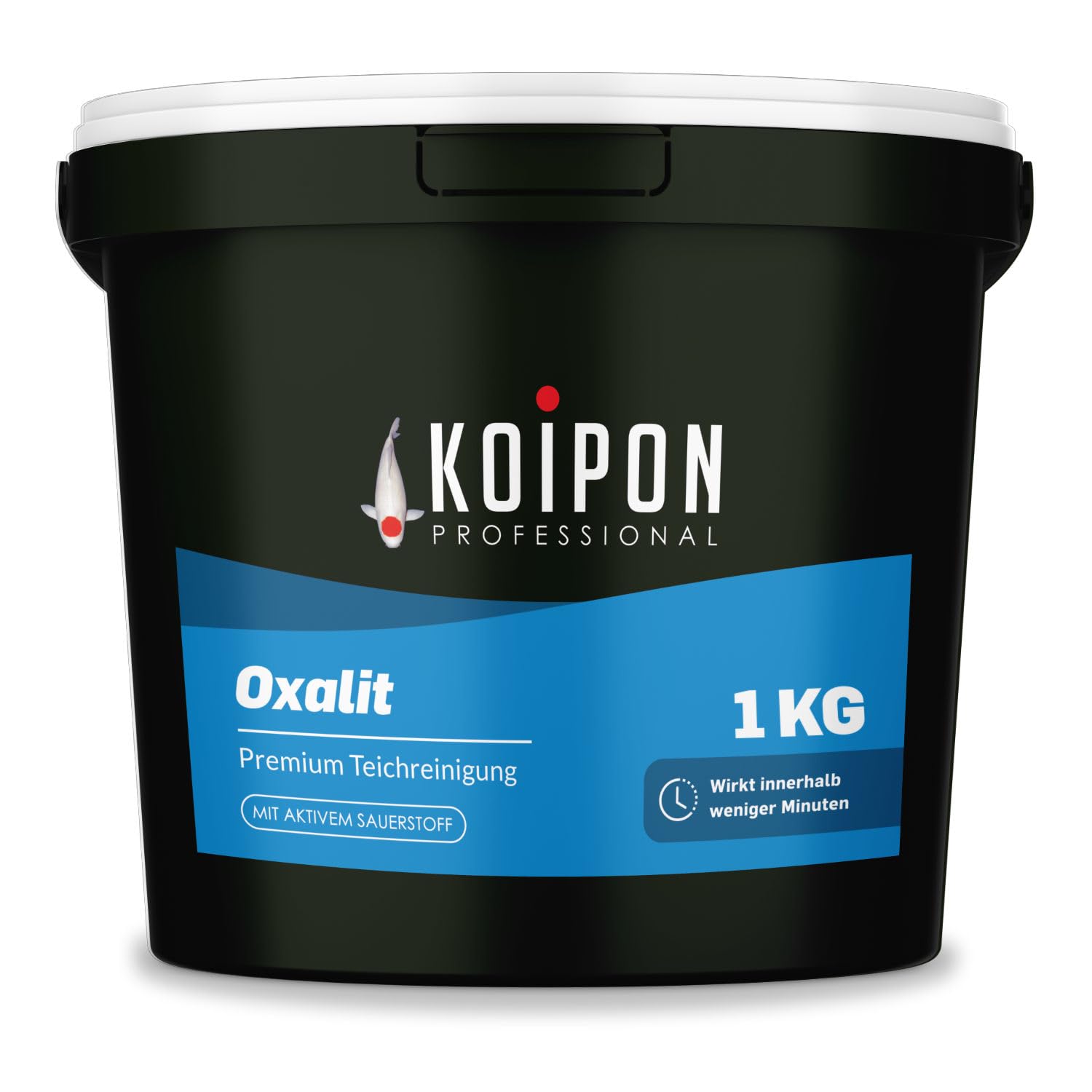 KOIPON Oxalit 1 kg Teichschlammentferner zur Teich Reinigung von Laub, Teich Schlamm und Ablagerungen wirkt innerhalb weniger Minuten mit Sauerstoff