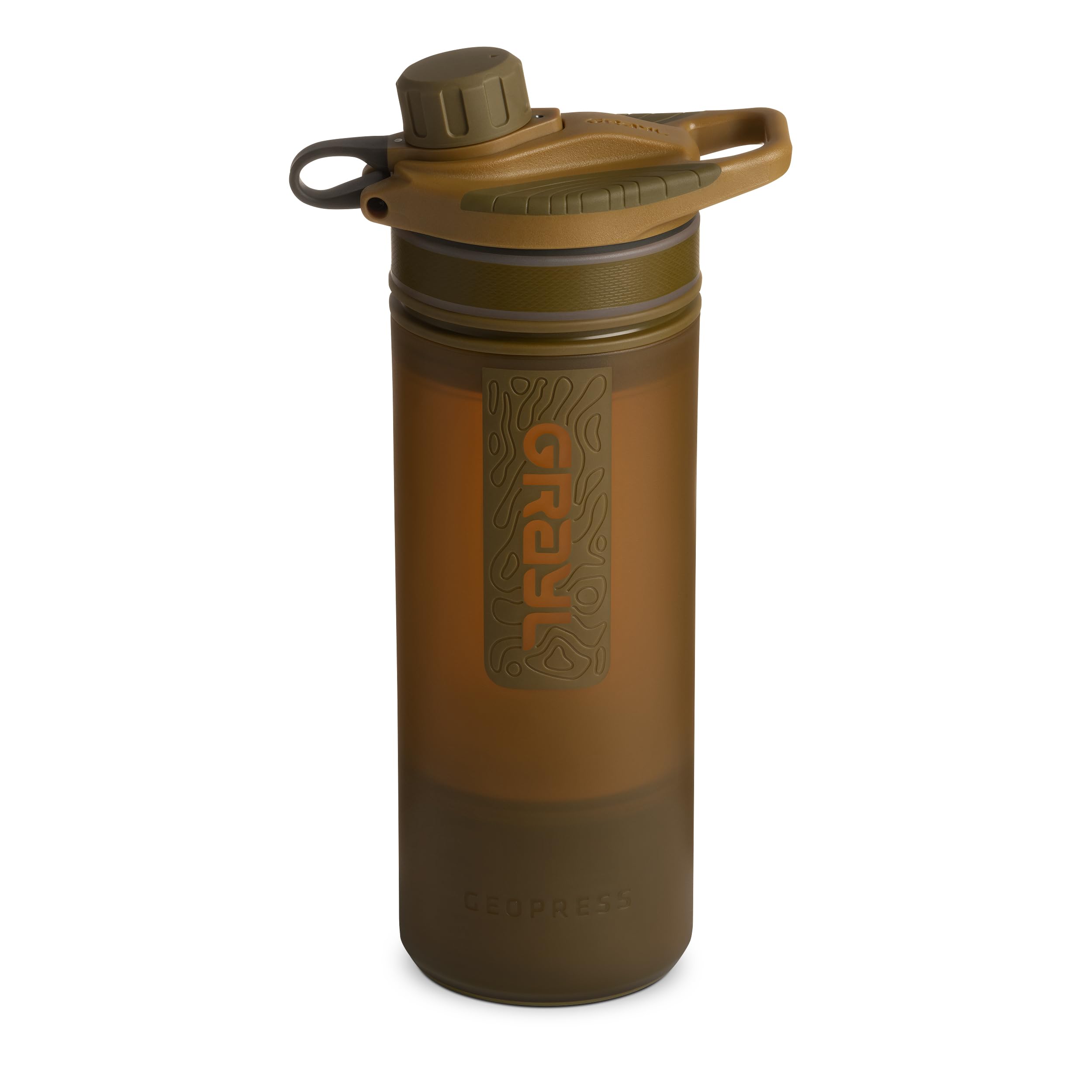 GeoPress Water Purifier Bottle - Coyote Brown