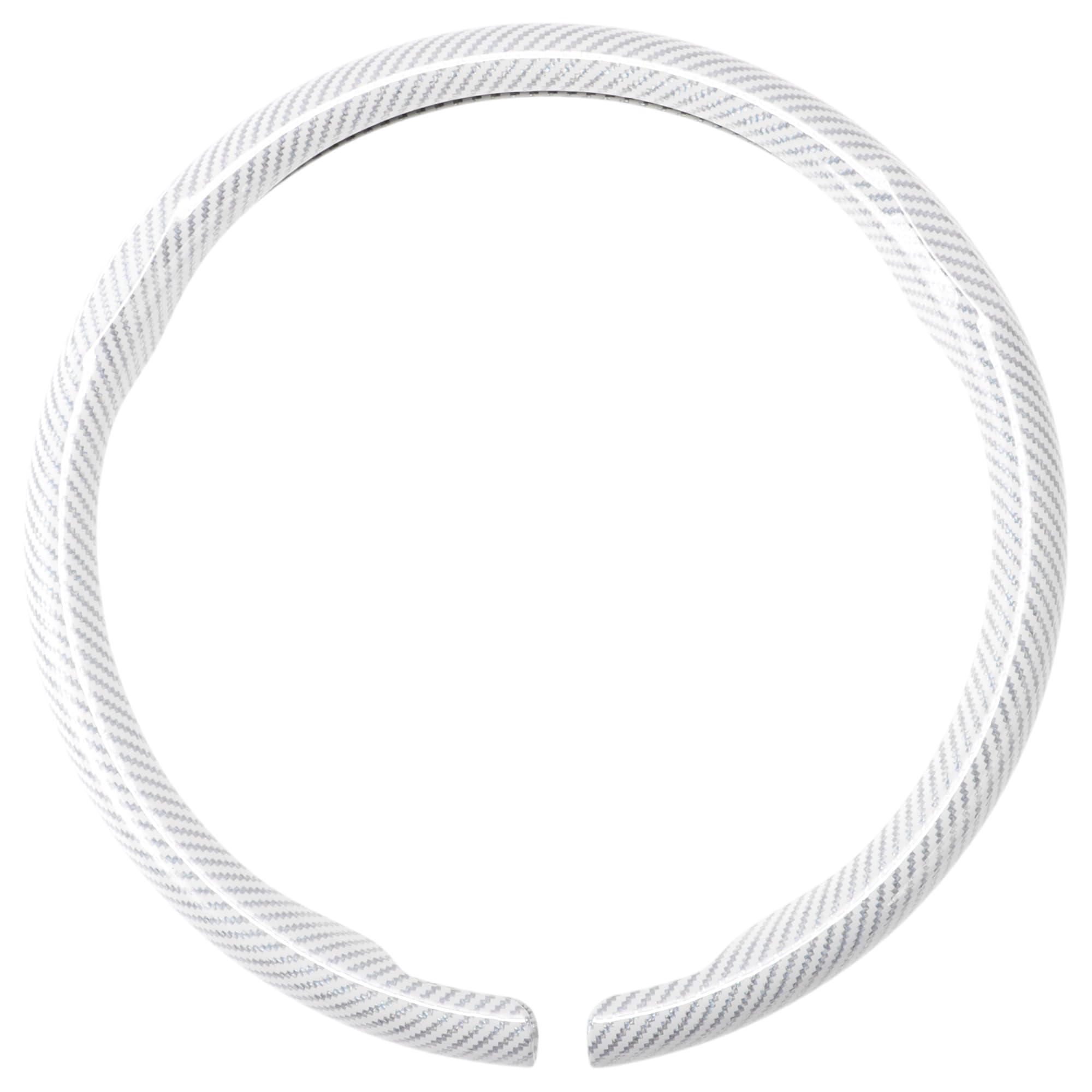 PVC Steering Wheel Cover PVC Car Steering Wheel Protector 14.96" White Carbon Fiber Pattern 1 Pc