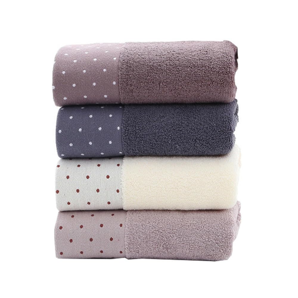 Serviettes à pois douces pour la peau lot de 4 essuie-mains absorbants coton