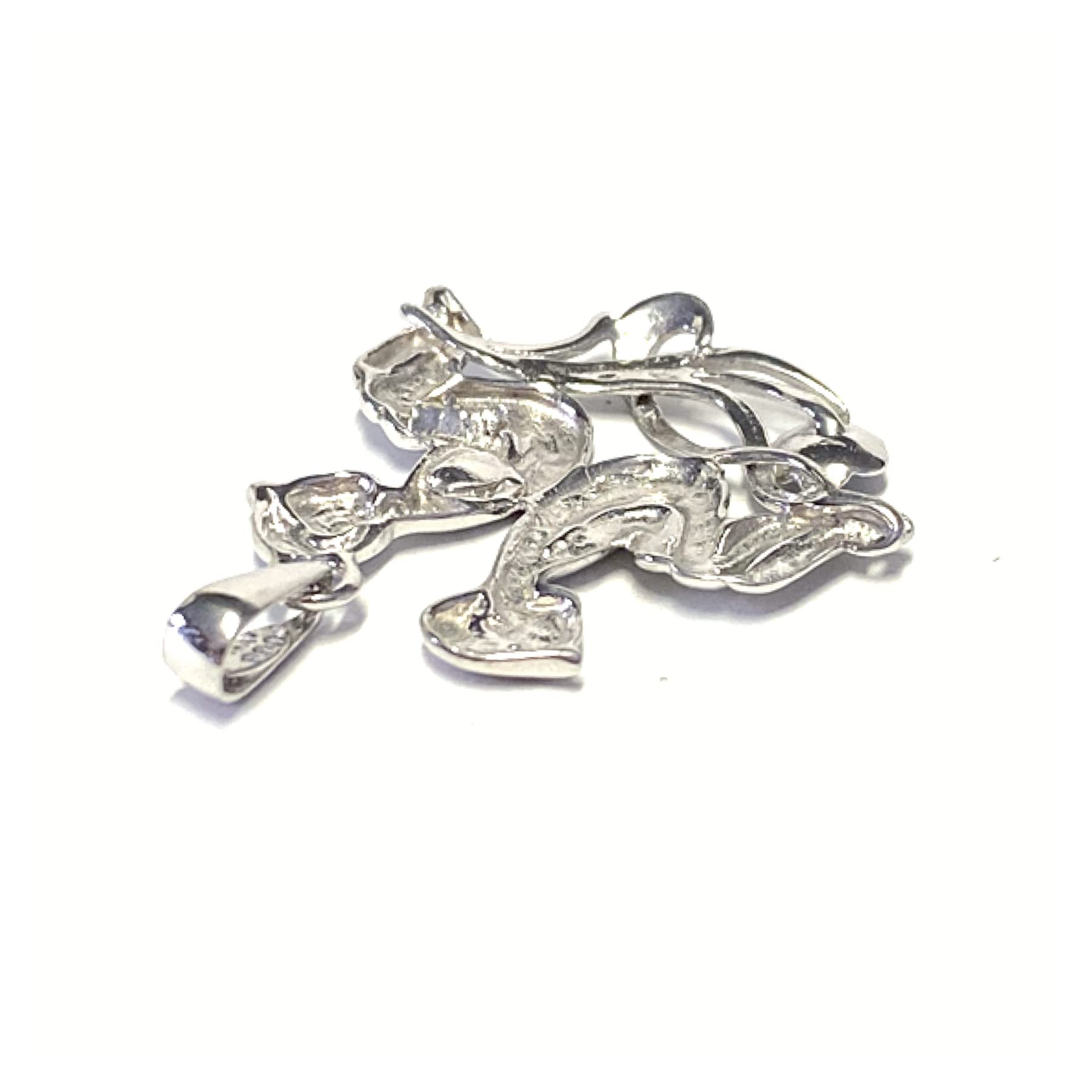Sternzeichen Kettenanhänger 925/- Sterling Silber rhodiniert figurlich gearbeitet - ZWILLING - Anhänger Tierkreiszeichen