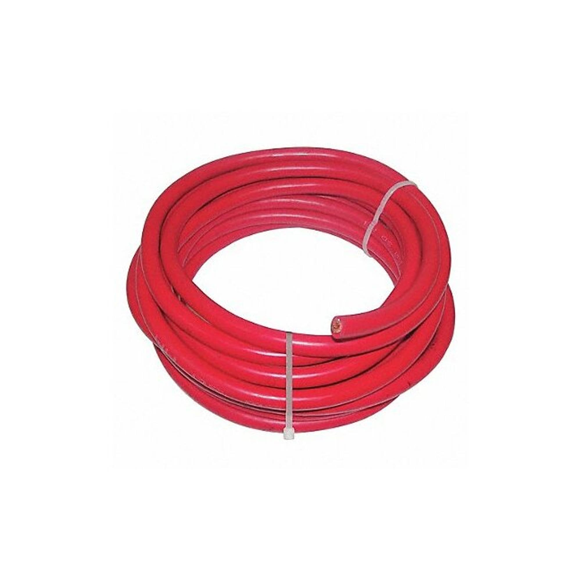 Westward 19YE25 Welding Cable, 4 Awg, 25 Ft., Red, Rubber