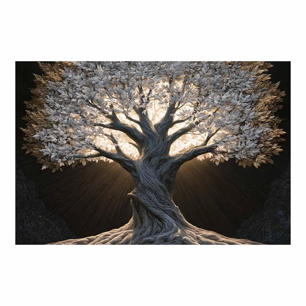 PUQAAEO Tree Of Life Wall Art Minimal Gold Flower Tree Modern Abstract Print Poster,Aesthetic Wall Art For Farmhouse Home Wall Hanging Decoration Supplies(Multicolor)-80x120cm Unframed
