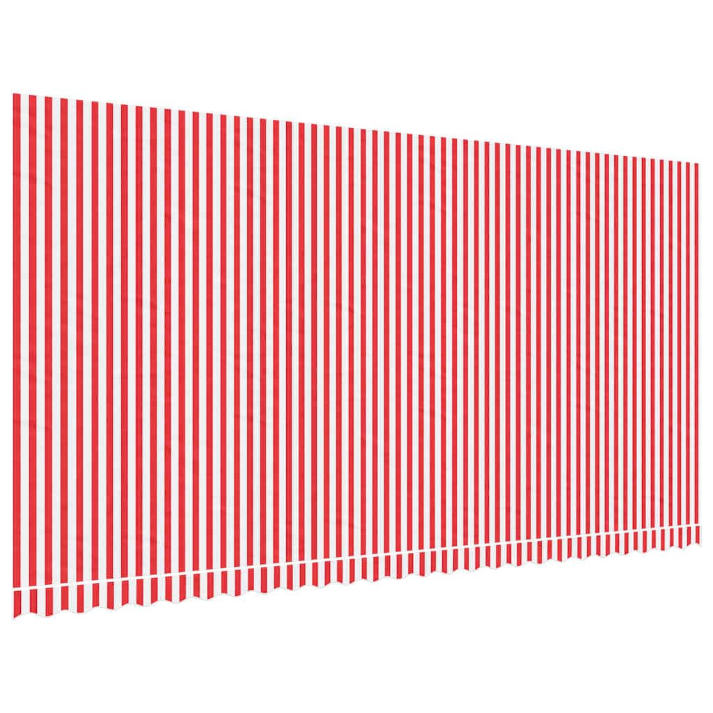 Lona de repuesto rayas, color rojo y blanco | 100% poliéster, revestimiento de PU, impermeable, protección UV, ligera, para jardín