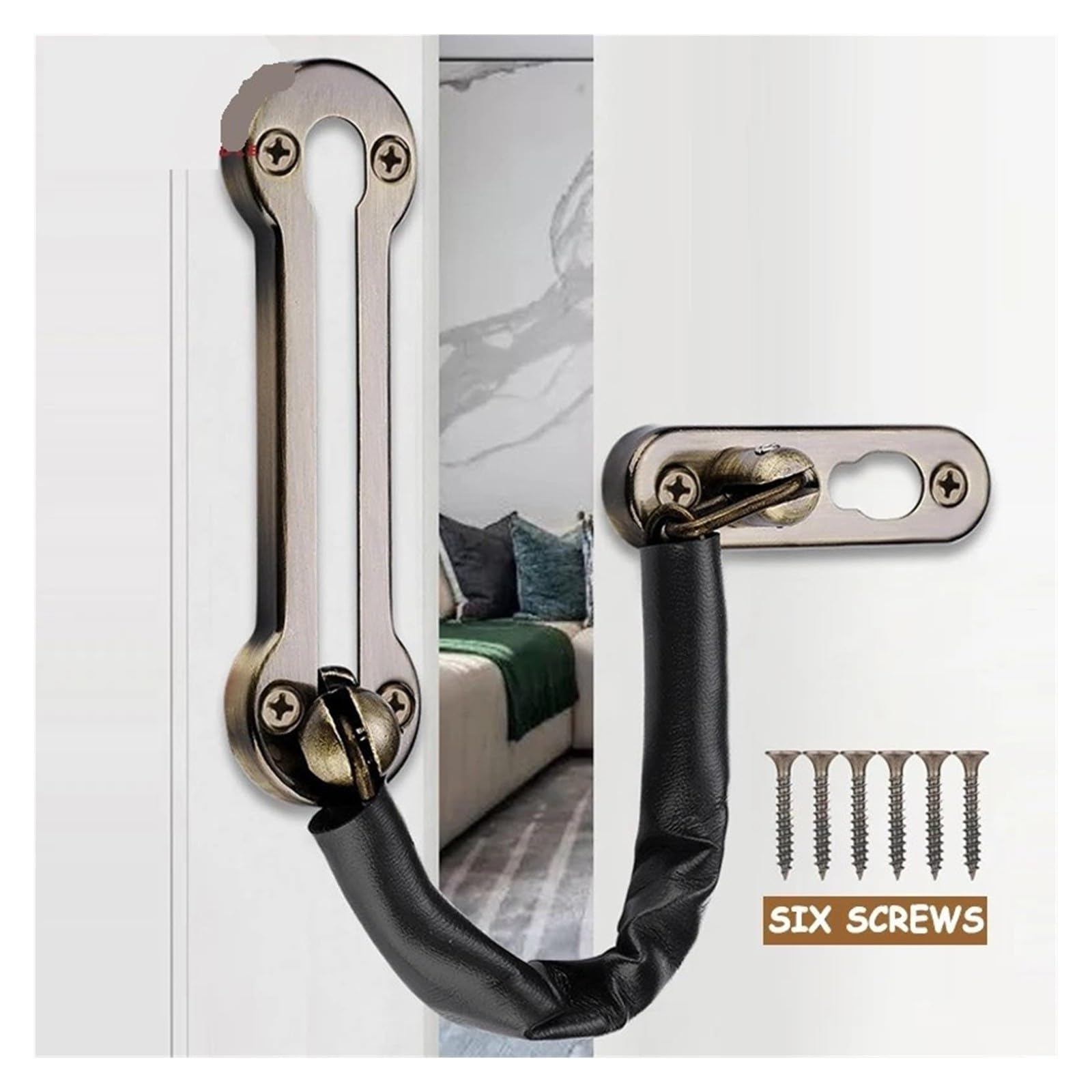 Loquet de chaîne porte d'hôtel en acier inoxydable antivol