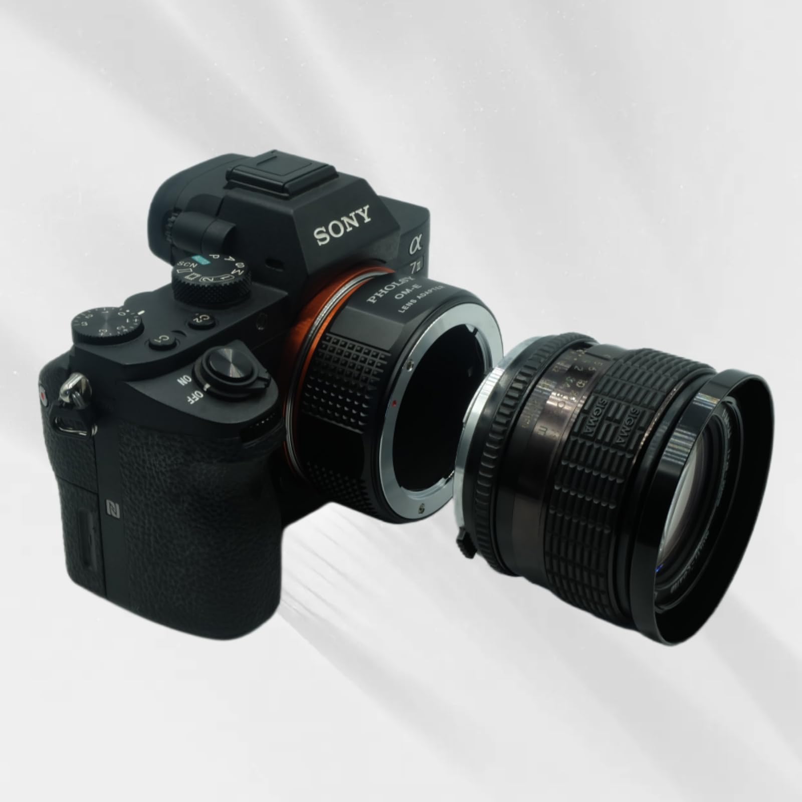 PHOLSY Lens Mount Adapter Manual Focus: Compatible with Olympus OM Lens to Sony E (NEX) Camera Body, Olympus OM to Sony E - Image 4