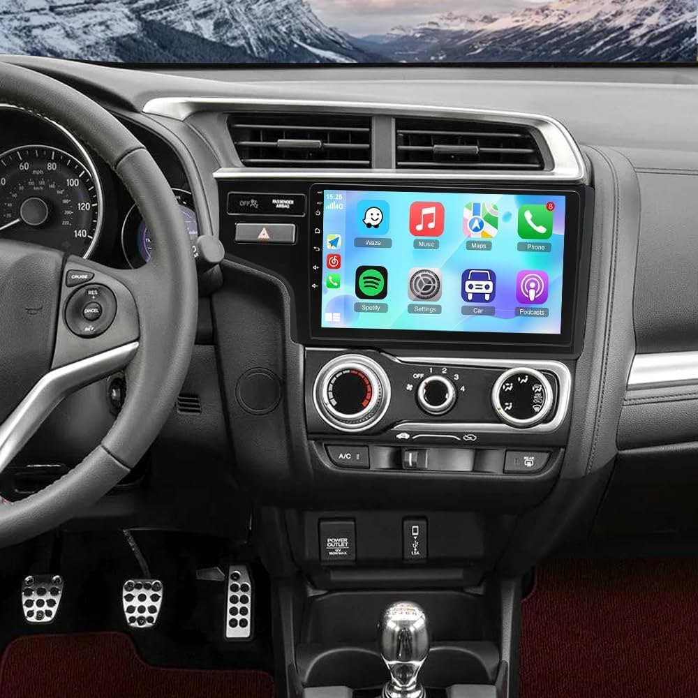 Android 13.0 Double Din Car Stereo for Honda Fit 2014-2018 9 inch Touch Screen Car Radio Receiver with Carplay Android Auto WiFi GPS Navigation