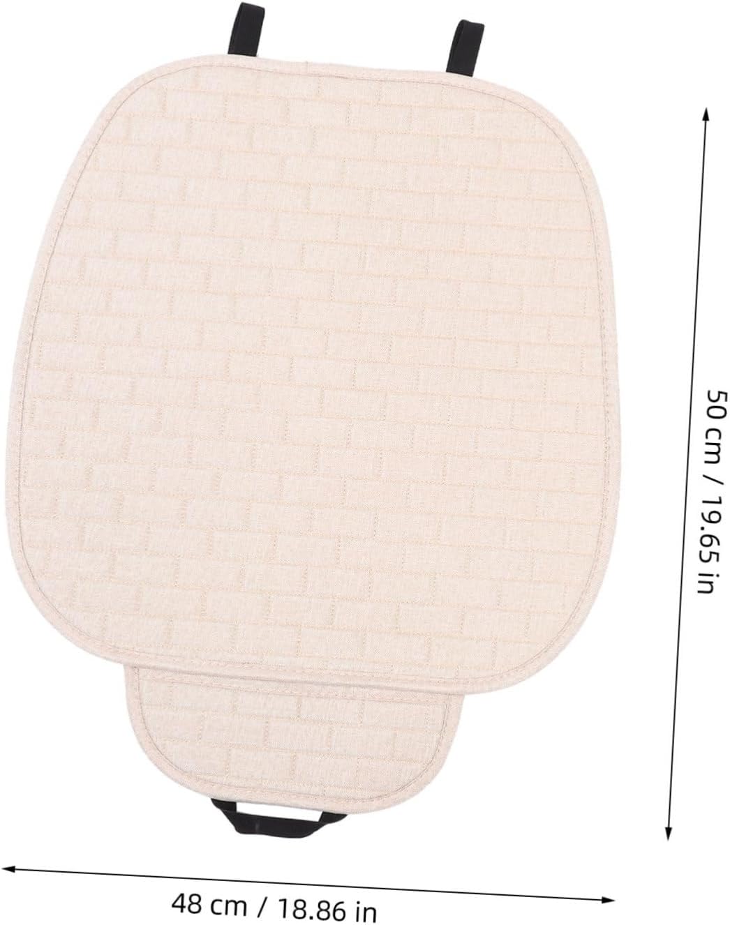 Mobestech Universal Linen Car Seat Cushion Front Rear Mat for Drivers Rear Seat Breathable Decorative for Seasons