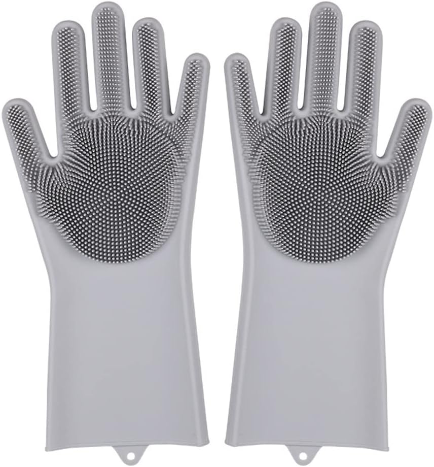Cleaning Gloves Rubber Sponge Glove Household Scrubber Kitchen Clean Tools Dishwashing