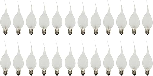 Creative Hobbies Bombillas de silicona sumergidas de 5 W, bombillas de repuesto para velas y candelabros, caja de 24