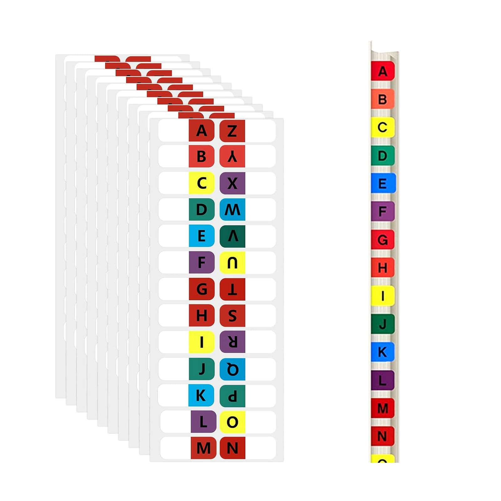 260PCS Multicolor Alphabet Index Tabs A-Z Sticky Tabs 10 Sheets Self Adhesive Sticky Page Dividers for Notebooks Textbooks Dictionaries Filing System Organization