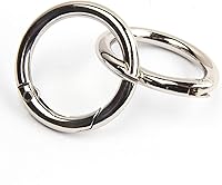 Vista 2 de 20pcs Trigger Spring O Rings Round Carabiner Clip Snap for Keyrings Buckle, Bags,Purses (Silver, 3/4 inch)