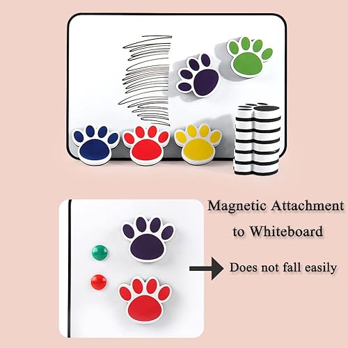 Miniatura 6 de Paquete de 4 piezas  1 soporte magnético para marcador (amarillo) + 3 borradores magnéticos en seco