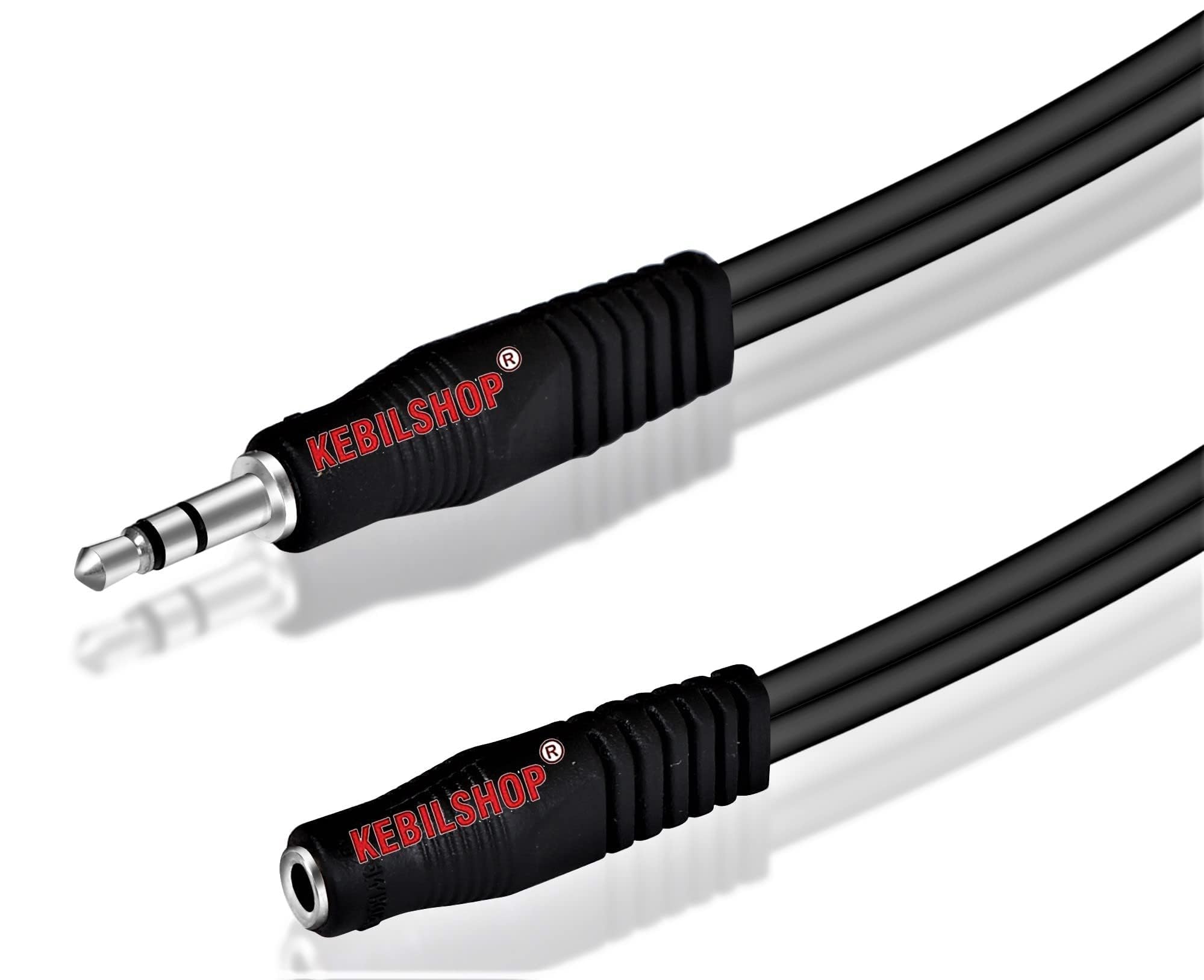 KEBILSHOP 3.5mm Male to female 10 Meter Stereo Aux extension Cable Compatible with Headphone, MobilePhone, Car Stereo, Home Theatre & More,Black,1pc Pack. (10 Meter) (B086QTRF4S) Amazon Price History, Amazon Price Tracker