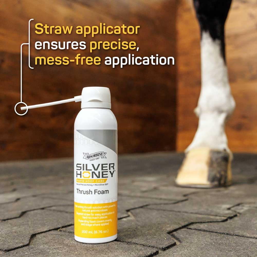 Silver Honey Rapid Hoof Care Thrush Foam, 200 mL / 6.76 oz, Manuka Honey + MicroSilver BG, Expanding Coverage for Equine Hoof Care - image 3