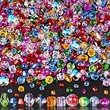 OuMuaMua 636 Stück Glasperlen zum Auffädeln – Facettierte Kristallperlen bunte Glitzerperlen für Schmuckherstellung, DIY Armbänder Halsketten Ohrringe Basteln, Muttertag Geburtstagsgeschenk