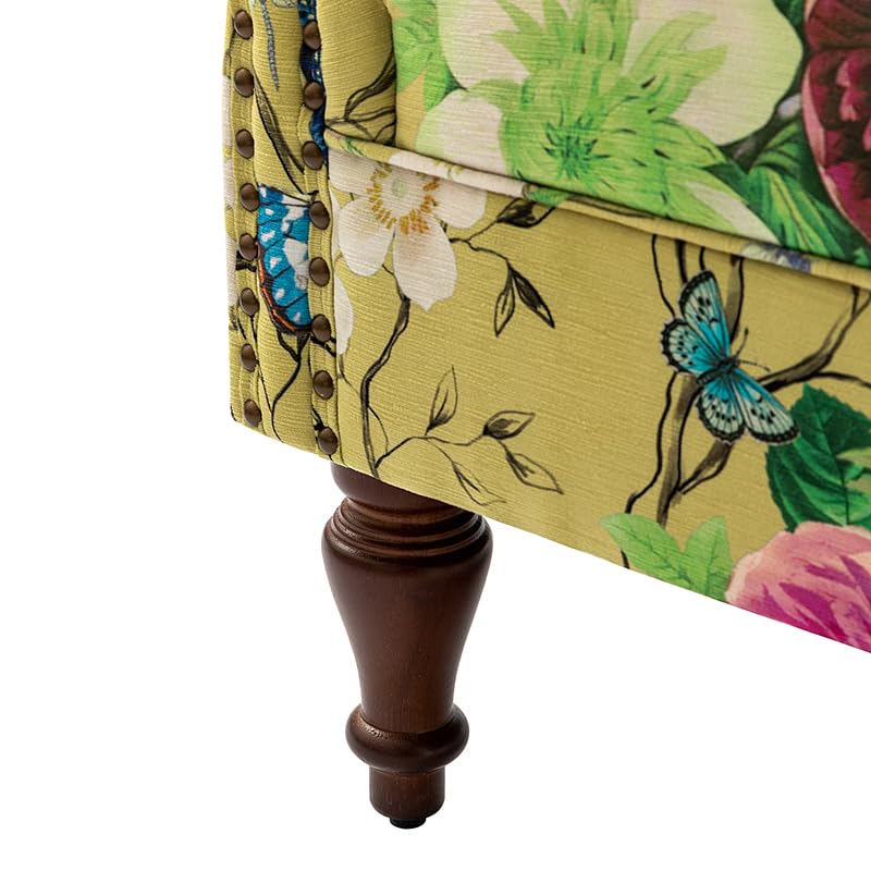 Sillón con diseño clásico alas Mostaza miniatura 6