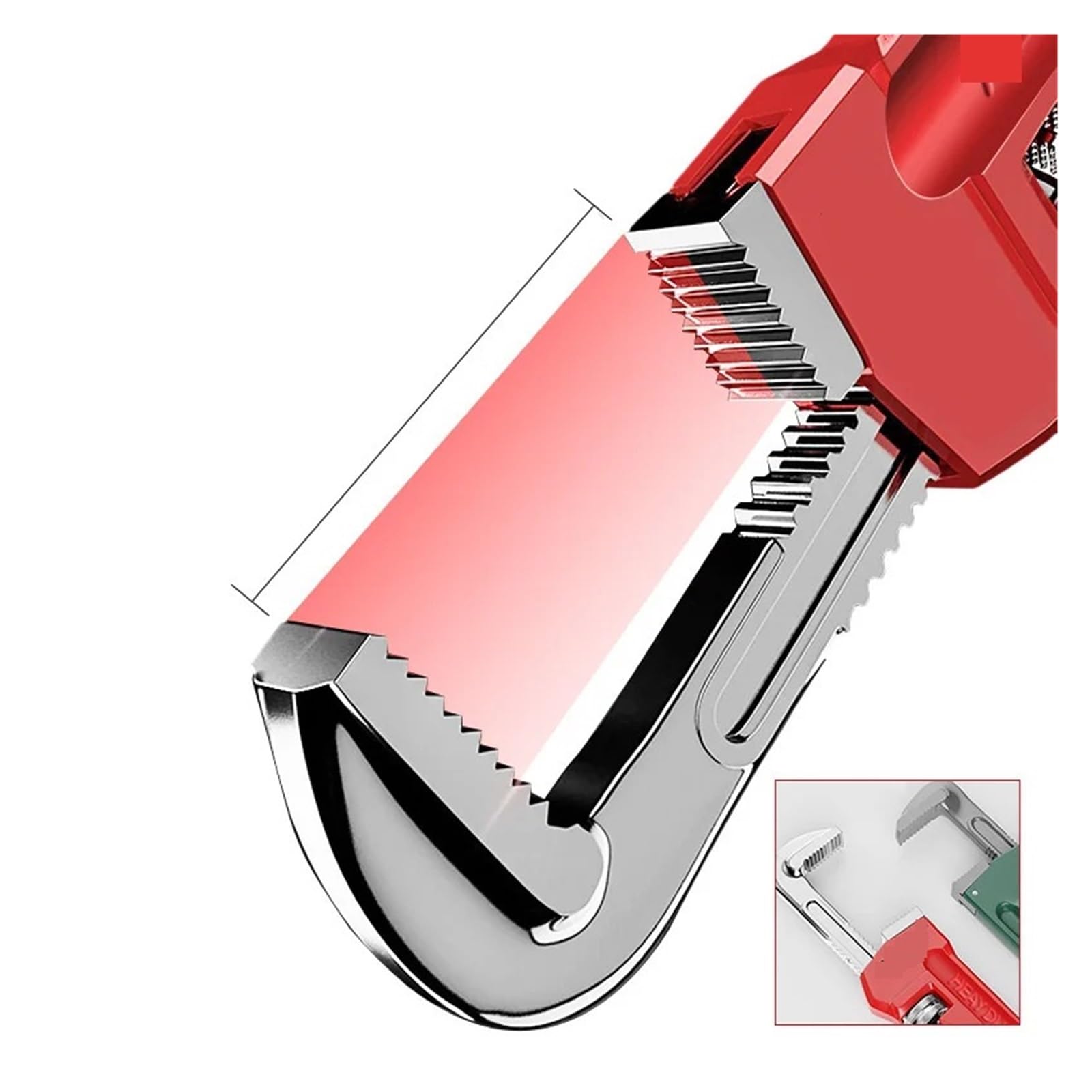 Klucz, mały klucz do rur, Klucz do rur 10-calowy, wytrzymały klucz, stal wysokowęglowa, aluminium, nastawny o dużym otworze, szczypce cięcia