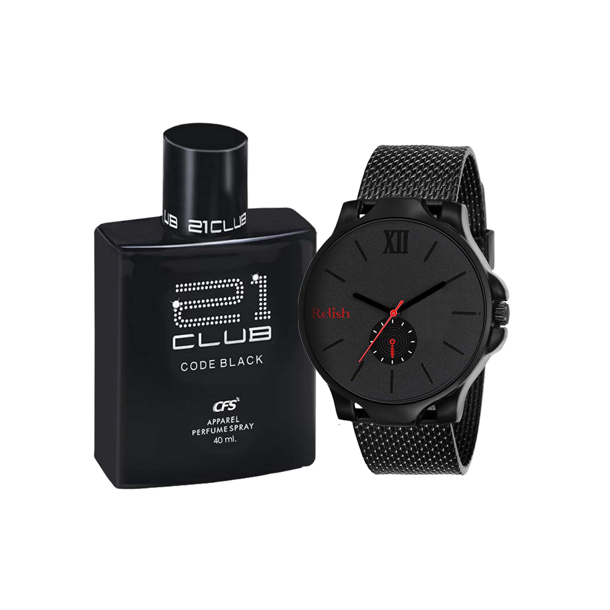 Relish Black Analog Watch Leather Strap,Perfume and Keychain for Men Combo Pack | Birthday, Anniversary, Diwali Gift for Men (B0BCYSPV8M) Amazon Price History, Amazon Price Tracker