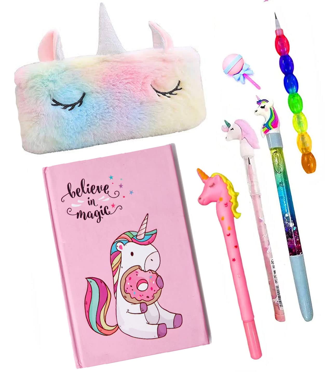 KOBBET Unicorn Stationery Set for Girls Unicorn Return Gifts for Birthday Parties Stationery Set Cotton Pencil Box with All Stationery (Style 8) Multicolour (B0BRJ7CB5N) Amazon Price History, Amazon Price Tracker