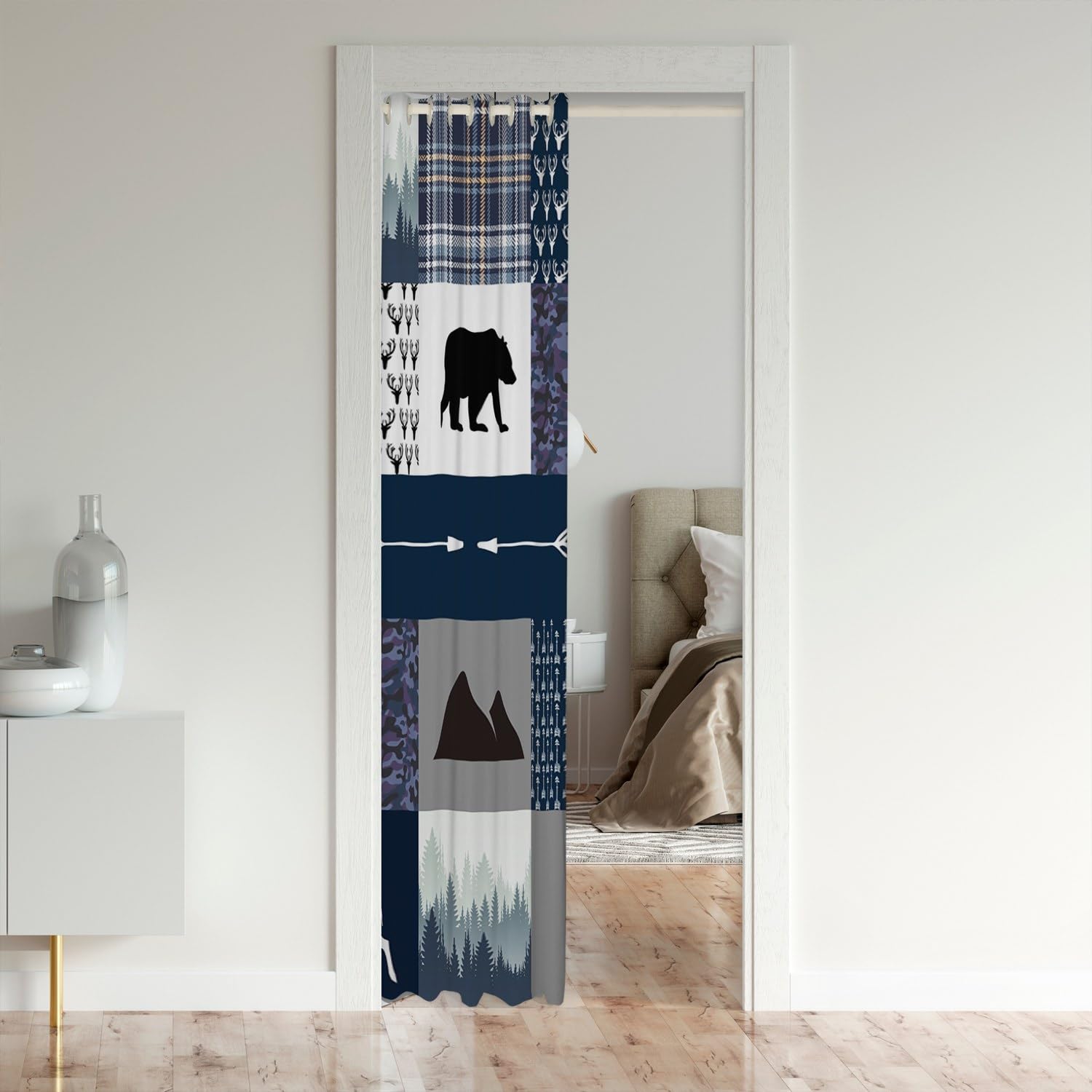 Oude Egypte Deur Gordijnen Set Van 2 Voor Deur Privacy, Egyptisch