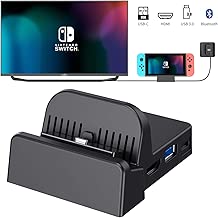 OLCLSS Nintendo Switch Dock with Bluetooth Adjustable Switch Docking Station with Type-C Input Interface Mini HDMI Video Conversion Dock Base with LED Indicator for Nintendo Switch Host - coolthings.us